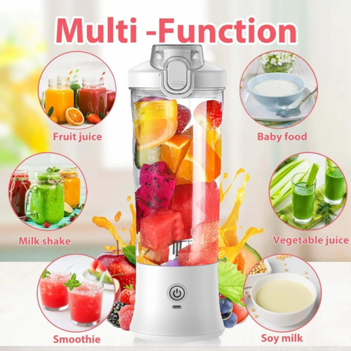 Portable USB‑Rechargeable Blender Bottle